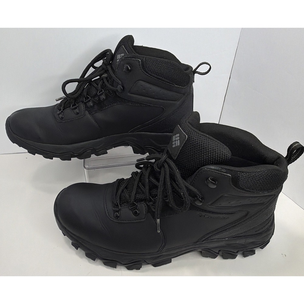 Columbia Men's Black Mid Hiking Boots Size 12 Leather Lace Up BM3970-011